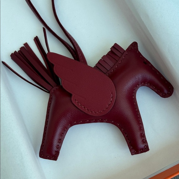 HERMES Rodeo bag accessory charm small size Rouge Grenat BNIB. New. Full set - Picture 13 of 13